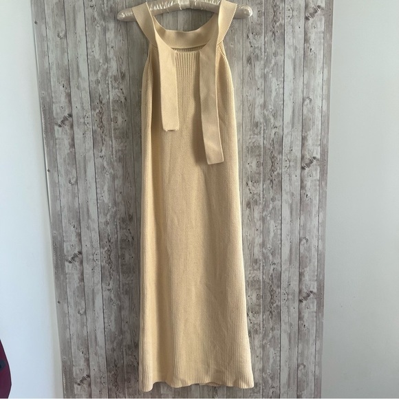 Sunday in Brooklyn Dresses & Skirts - Sunday in Brooklyn Anthropologie Knit Ribbed Sweater Neutral Tan Maxi Dress XS